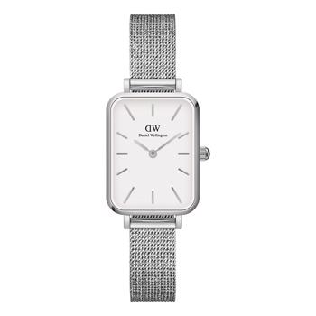 Daniel Wellington Quadro Sterling dameur med rustfri meshlænke